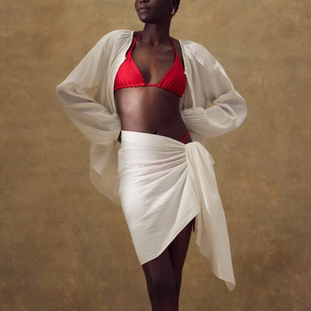 100% Organic Cotton Gauze Side-Tie Sarong